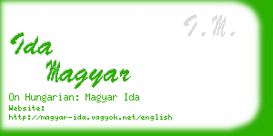 ida magyar business card